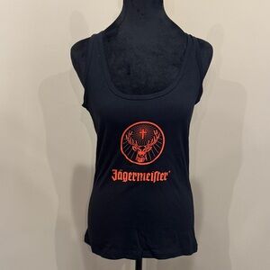 Jagermeister Black Tank Top with Orange Logo